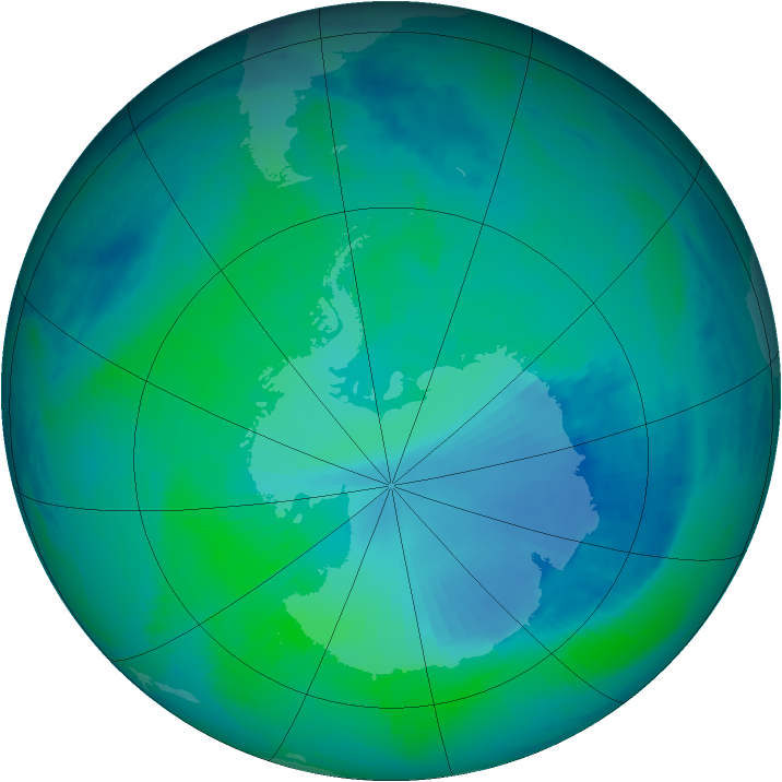 Ozone Map 1999-12-29